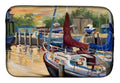 New Sunset Bay Sailboat Dish Drying Mat Absorbent Dish Drying Mat Pad for Kitchen Counter Dish Drainer Mat for Countertop, 14 x 21", Multicolor