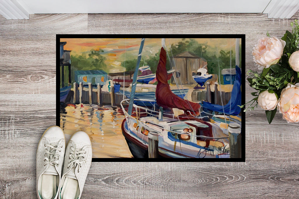 New Sunset Bay Sailboat Doormat Indoor Outdoor 24H X 36W Front Door Mat Rugs for Entryway, Non Slip Washable Low Pile,