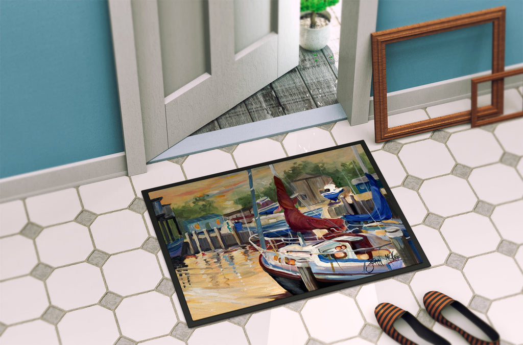 New Sunset Bay Sailboat Doormat Indoor Outdoor 24H X 36W Front Door Mat Rugs for Entryway, Non Slip Washable Low Pile,