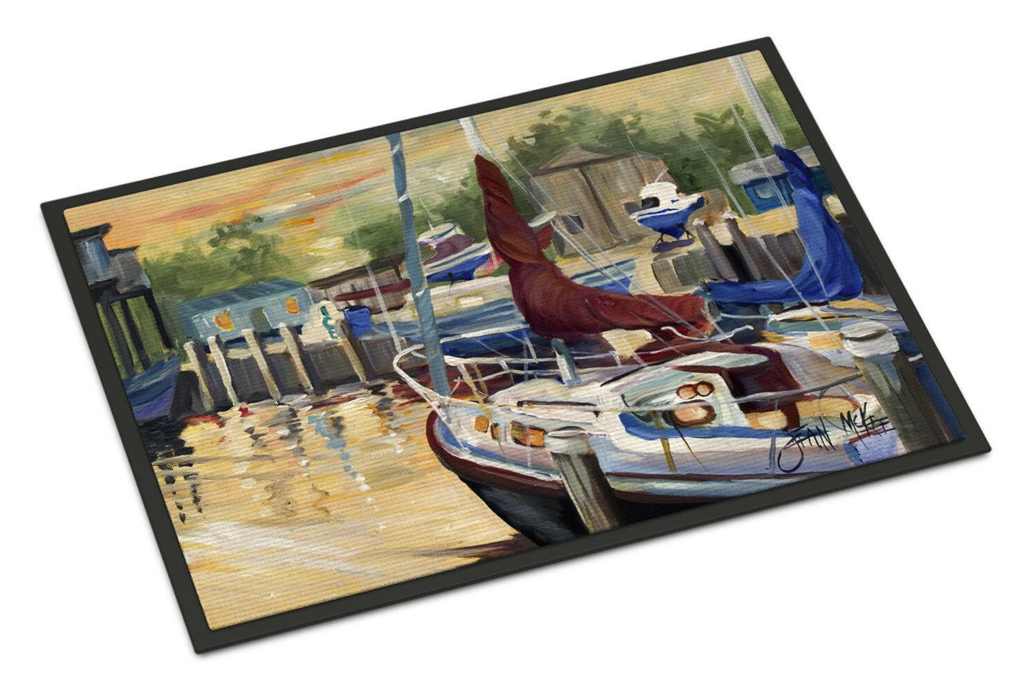 New Sunset Bay Sailboat Doormat Indoor Outdoor 18H X 27W Front Door Mat Rugs for Entryway, Non Slip Washable