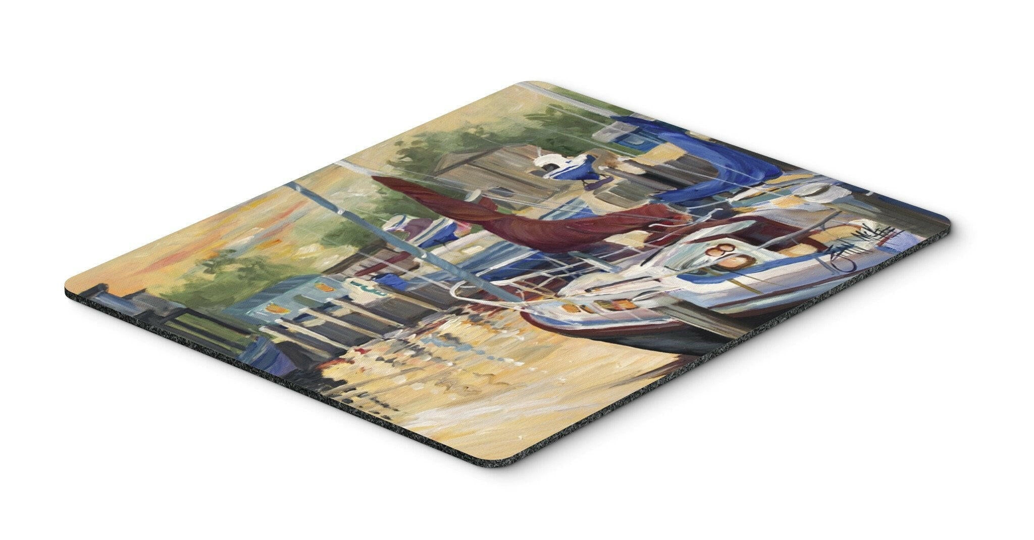New Sunset Bay Sailboat Mouse Pad, Heat Resistant Trivet Hot Pad , Non Slip Rubber Desk Mat, Kitchen Counter Protector, Home Office Decor Gift