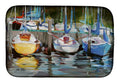 Yellow boat Sailboat Dish Drying Mat Absorbent Dish Drying Mat Pad for Kitchen Counter Dish Drainer Mat for Countertop, 14 x 21", Multicolor