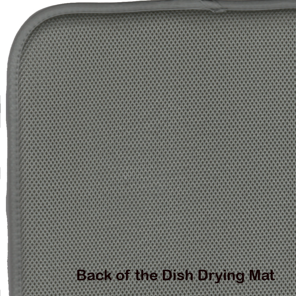 Yellow boat Sailboat Dish Drying Mat Absorbent Dish Drying Mat Pad for Kitchen Counter Dish Drainer Mat for Countertop, 14 x 21", Multicolor