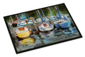 Yellow boat Sailboat Doormat Indoor Outdoor 24H X 36W Front Door Mat Rugs for Entryway, Non Slip Washable Low Pile,