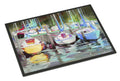 Yellow boat Sailboat Doormat Indoor Outdoor 18H X 27W Front Door Mat Rugs for Entryway, Non Slip Washable