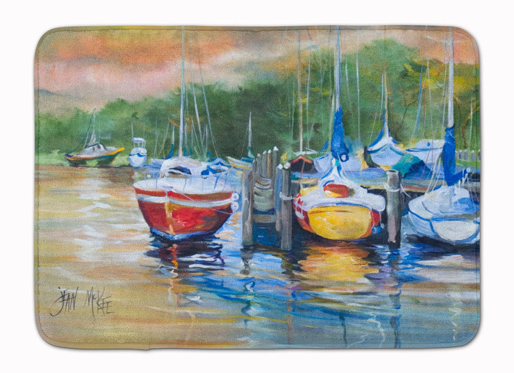 Up the Creek Sailboat Memory Foam Kitchen Mat Machine Washable Anti-Fatigue Cushion Comfort Bath or Kitchen Rug