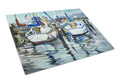 Tourquoise Bay Sailboat Cutting Board Tempered Glass Kitchen Cutting Surface, Heat Resistant Chopping, Non-Slip Feet, Food Prep & Serving