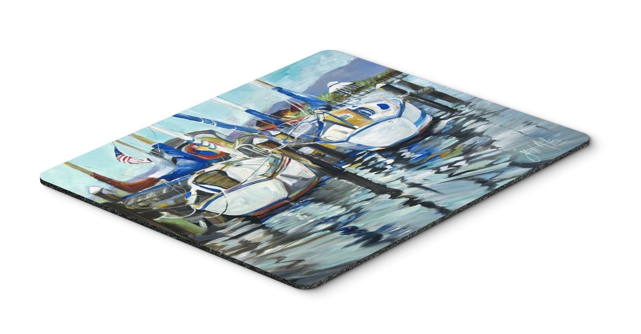 Tourquoise Bay Sailboat Mouse Pad, Heat Resistant Trivet Hot Pad , Non Slip Rubber Desk Mat, Kitchen Counter Protector, Home Office Decor Gift