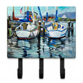 Tourquoise Bay Sailboat Leash or Key Holder Wall Hooks, Coat Rack Wall Mount, for Hanging Keys, Towels, Aprons, Leashes