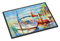 Towering Q Sailboat Doormat Indoor Outdoor 18H X 27W Front Door Mat Rugs for Entryway, Non Slip Washable