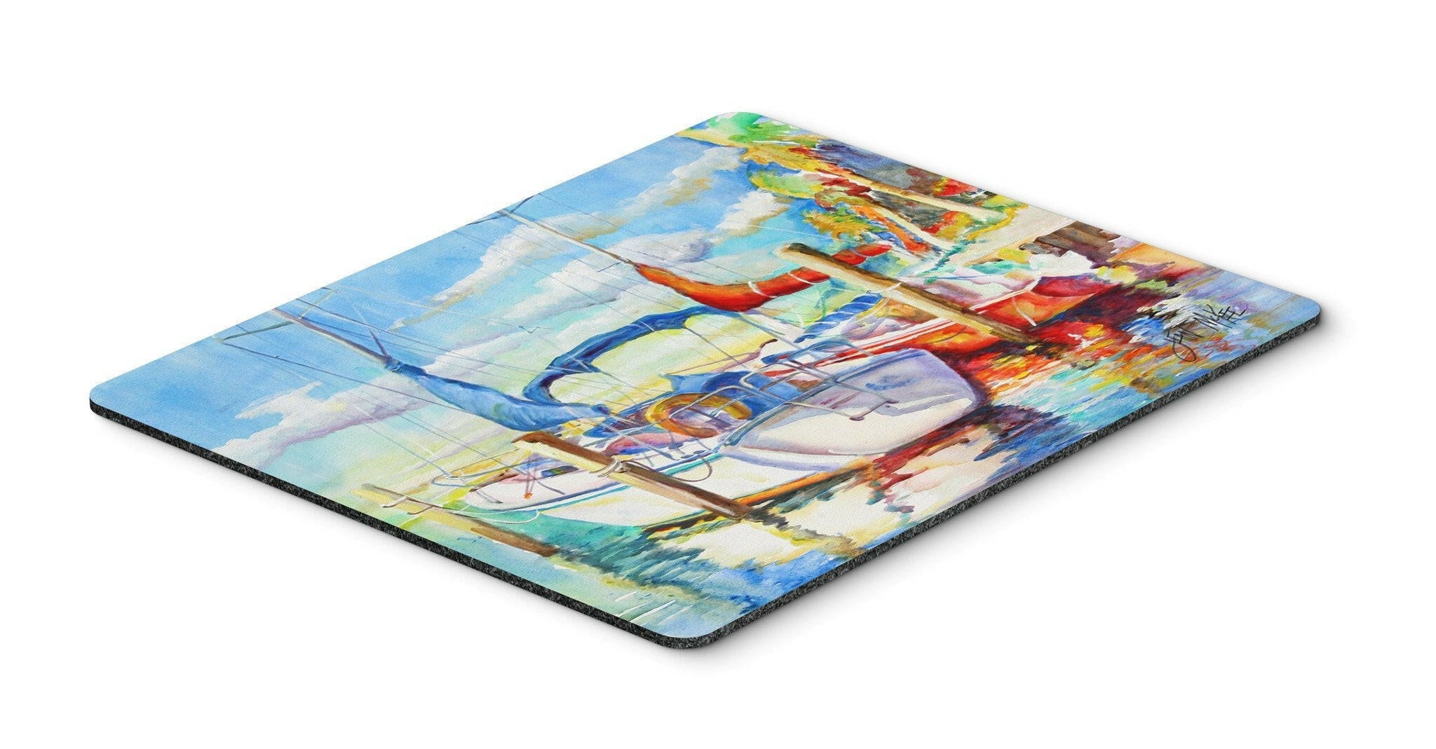 Towering Q Sailboat Mouse Pad, Heat Resistant Trivet Hot Pad , Non Slip Rubber Desk Mat, Kitchen Counter Protector, Home Office Decor Gift