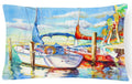 Towering Q Sailboat Decorative Throw Pillow 12x16 Indoor Outdoor Accent Cushion, Fabric Cover with Insert for Sofa, Bed, Porch & Living Room