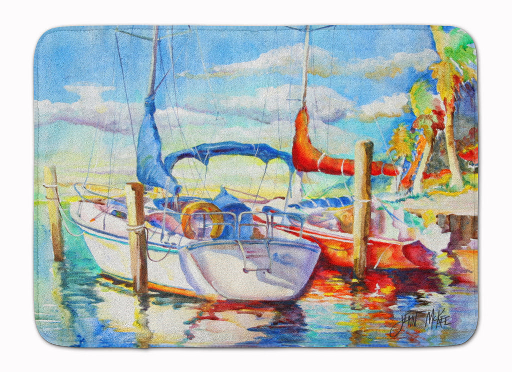 Towering Q Sailboat Memory Foam Kitchen Mat Machine Washable Anti-Fatigue Cushion Comfort Bath or Kitchen Rug
