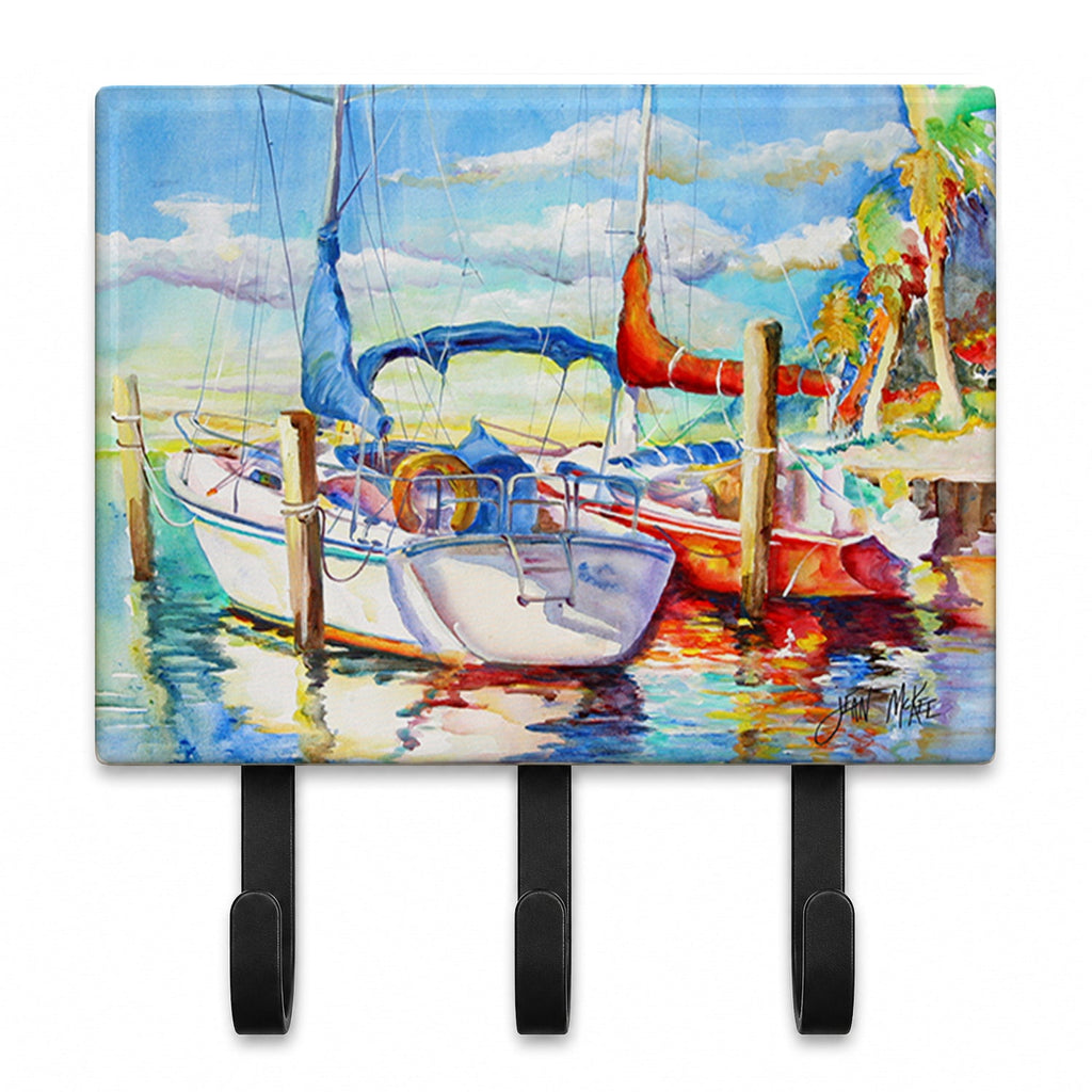 Towering Q Sailboat Leash or Key Holder Wall Hooks, Coat Rack Wall Mount, for Hanging Keys, Towels, Aprons, Leashes