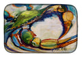 Blue Crab Dish Drying Mat Absorbent Dish Drying Mat Pad for Kitchen Counter Dish Drainer Mat for Countertop, 14 x 21", Multicolor