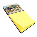Blue Crab Watercolor Sticky Note Holder Refillable Dispenser Desk Accessory 3x3 Pad Gift