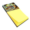 Blue Crab Watercolor Sticky Note Holder Refillable Dispenser Desk Accessory 3x3 Pad Gift