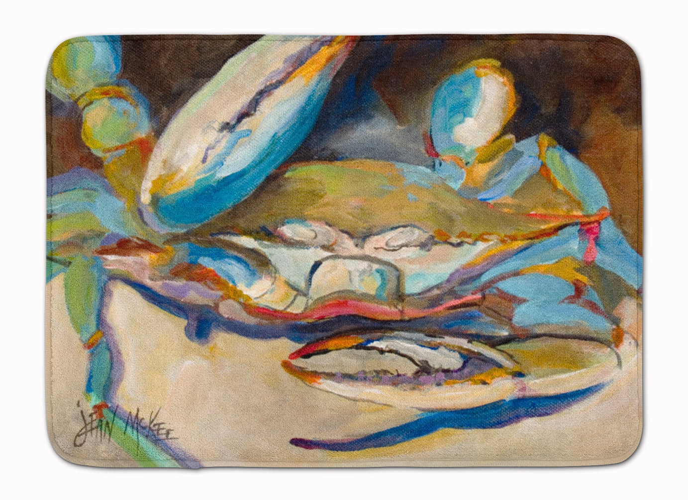 Big Crab Claw Blue Crab Memory Foam Kitchen Mat Machine Washable Anti-Fatigue Cushion Comfort Bath or Kitchen Rug