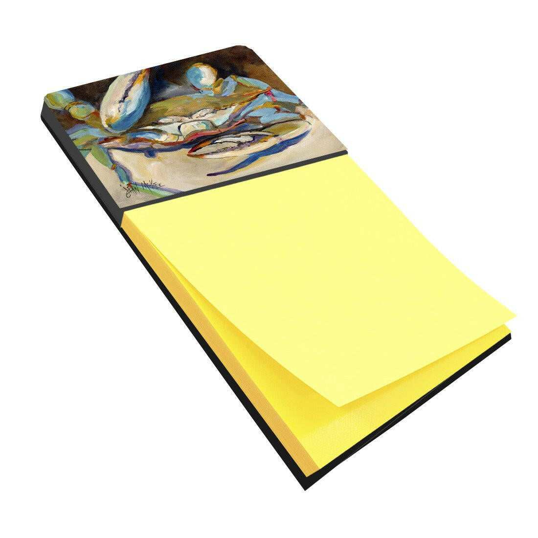 Big Crab Claw Blue Crab Watercolor Sticky Note Holder Refillable Dispenser Desk Accessory 3x3 Pad Gift