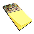 Blue Crab Tail Fin Watercolor Sticky Note Holder Refillable Dispenser Desk Accessory 3x3 Pad Gift