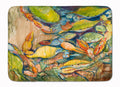 Jubilee Blue Crab Memory Foam Kitchen Mat Machine Washable Anti-Fatigue Cushion Comfort Bath or Kitchen Rug