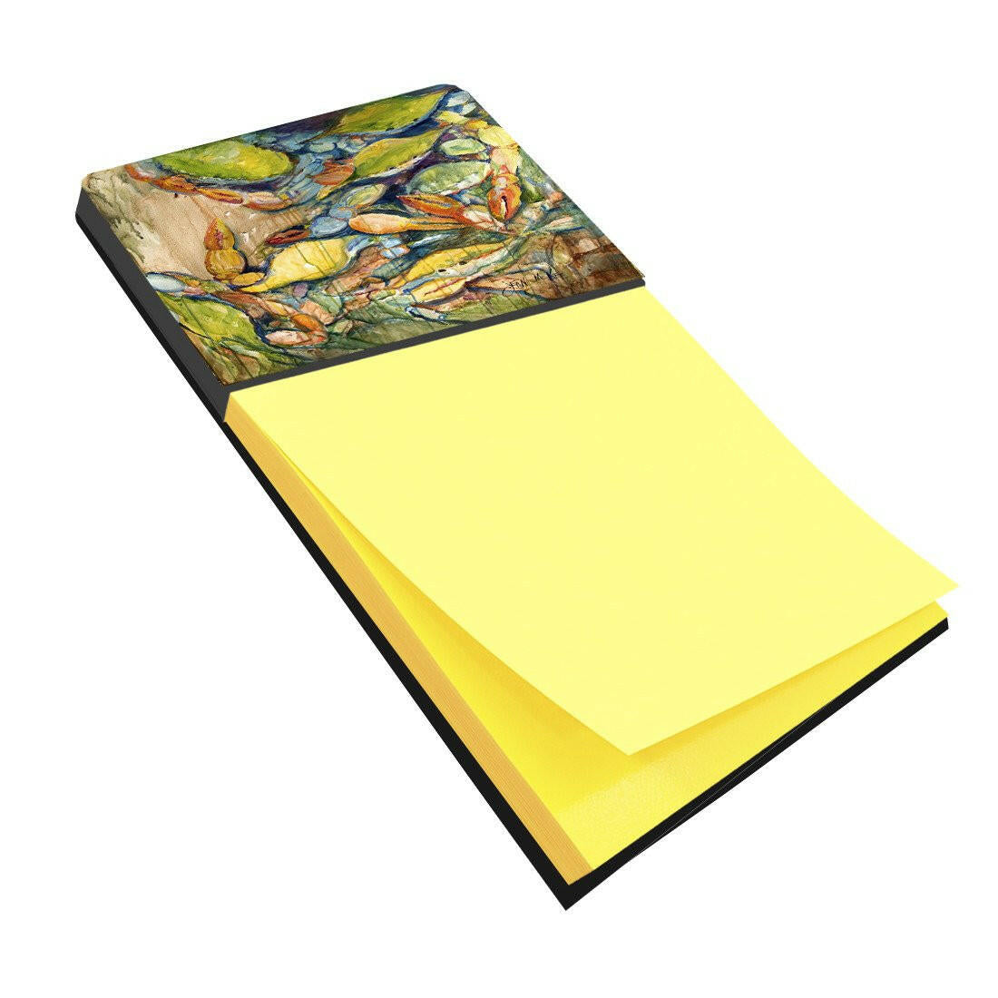 Jubilee Blue Crab Watercolor Sticky Note Holder Refillable Dispenser Desk Accessory 3x3 Pad Gift