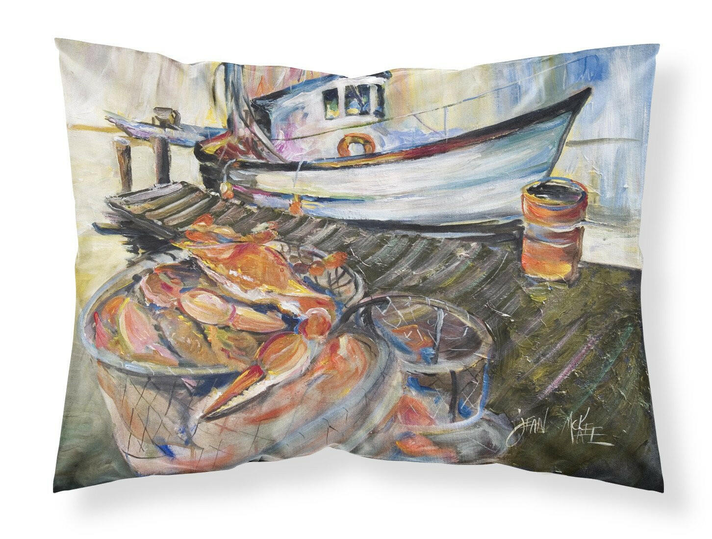 Blue Crab Trap Standard Pillowcase Lightweight Super Soft Easy Care Decorative Artwork Pillowcase, Standard