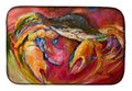 Blue Crab Stars Dish Drying Mat Absorbent Dish Drying Mat Pad for Kitchen Counter Dish Drainer Mat for Countertop, 14 x 21", Multicolor