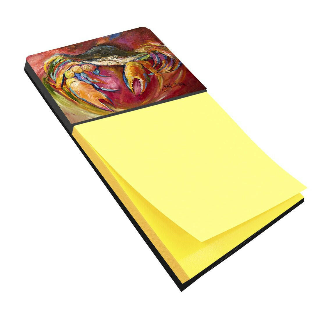 Blue Crab Stars Watercolor Sticky Note Holder Refillable Dispenser Desk Accessory 3x3 Pad Gift
