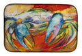 Blue Crab Dish Drying Mat Absorbent Dish Drying Mat Pad for Kitchen Counter Dish Drainer Mat for Countertop, 14 x 21", Multicolor