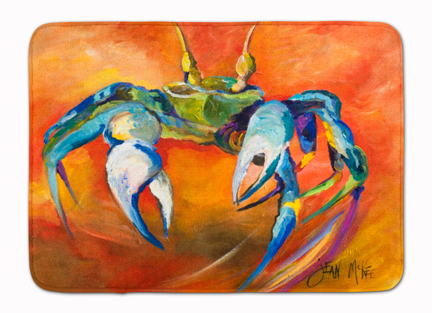 Blue Crab Memory Foam Kitchen Mat Machine Washable Anti-Fatigue Cushion Comfort Bath or Kitchen Rug