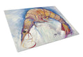 Shrimp Cutting Board Tempered Glass Kitchen Cutting Surface, Heat Resistant Chopping, Non-Slip Feet, Food Prep & Serving