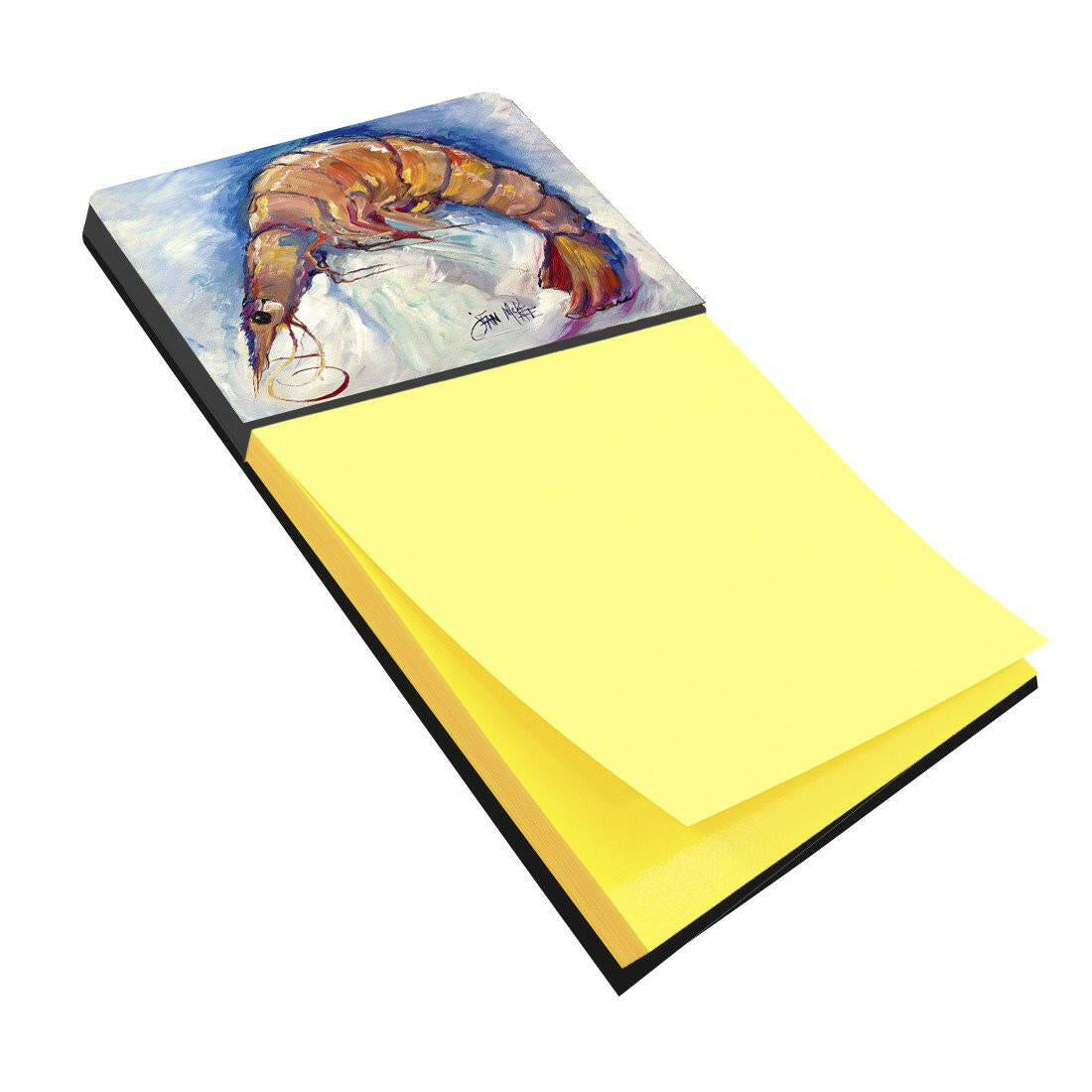 Shrimp Watercolor Sticky Note Holder Refillable Dispenser Desk Accessory 3x3 Pad Gift