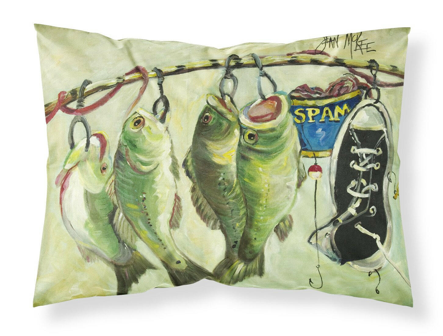 Recession Food Fish caught with Spam Standard Pillowcase Lightweight Super Soft Easy Care Decorative Artwork Pillowcase, Standard