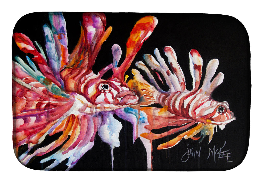 Lionfish Dish Drying Mat Absorbent Dish Drying Mat Pad for Kitchen Counter Dish Drainer Mat for Countertop, 14 x 21", Multicolor