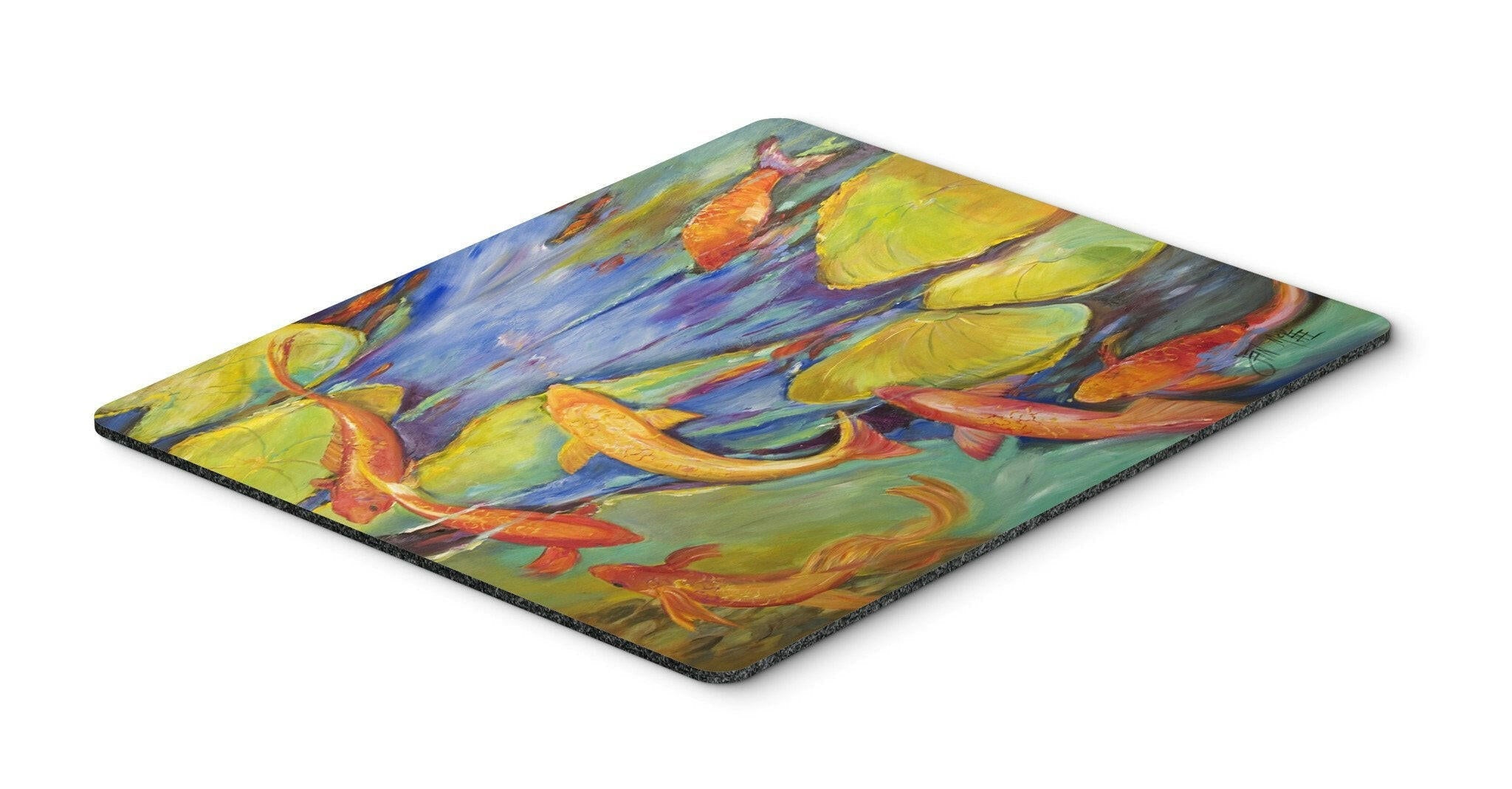 Koi Mouse Pad, Heat Resistant Trivet Hot Pad , Non Slip Rubber Desk Mat, Kitchen Counter Protector, Home Office Decor Gift