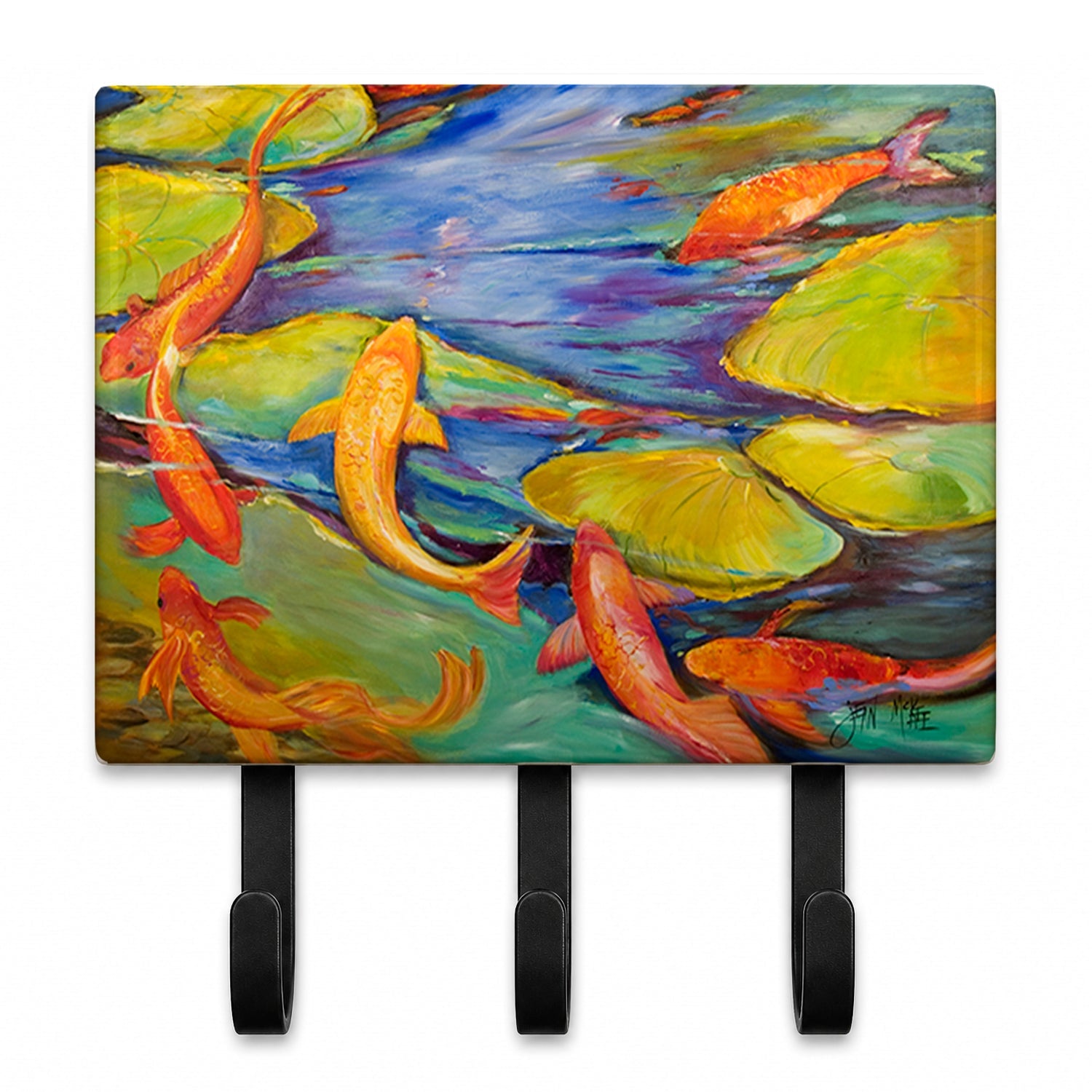 Koi Leash or Key Holder Wall Hooks, Coat Rack Wall Mount, for Hanging Keys, Towels, Aprons, Leashes