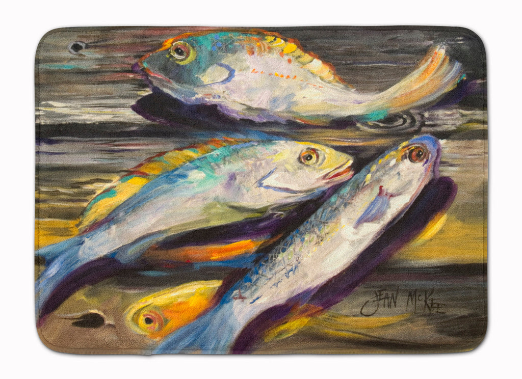 Fish on the Dock Memory Foam Kitchen Mat Machine Washable Anti-Fatigue Cushion Comfort Bath or Kitchen Rug