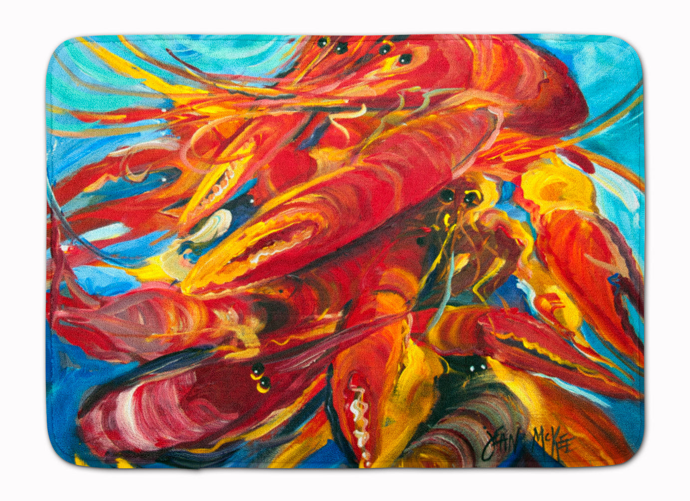 Crawfish Memory Foam Kitchen Mat Machine Washable Anti-Fatigue Cushion Comfort Bath or Kitchen Rug