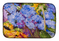 Hydrangeas and Sunflowers Dish Drying Mat Absorbent Dish Drying Mat Pad for Kitchen Counter Dish Drainer Mat for Countertop, 14 x 21", Multicolor
