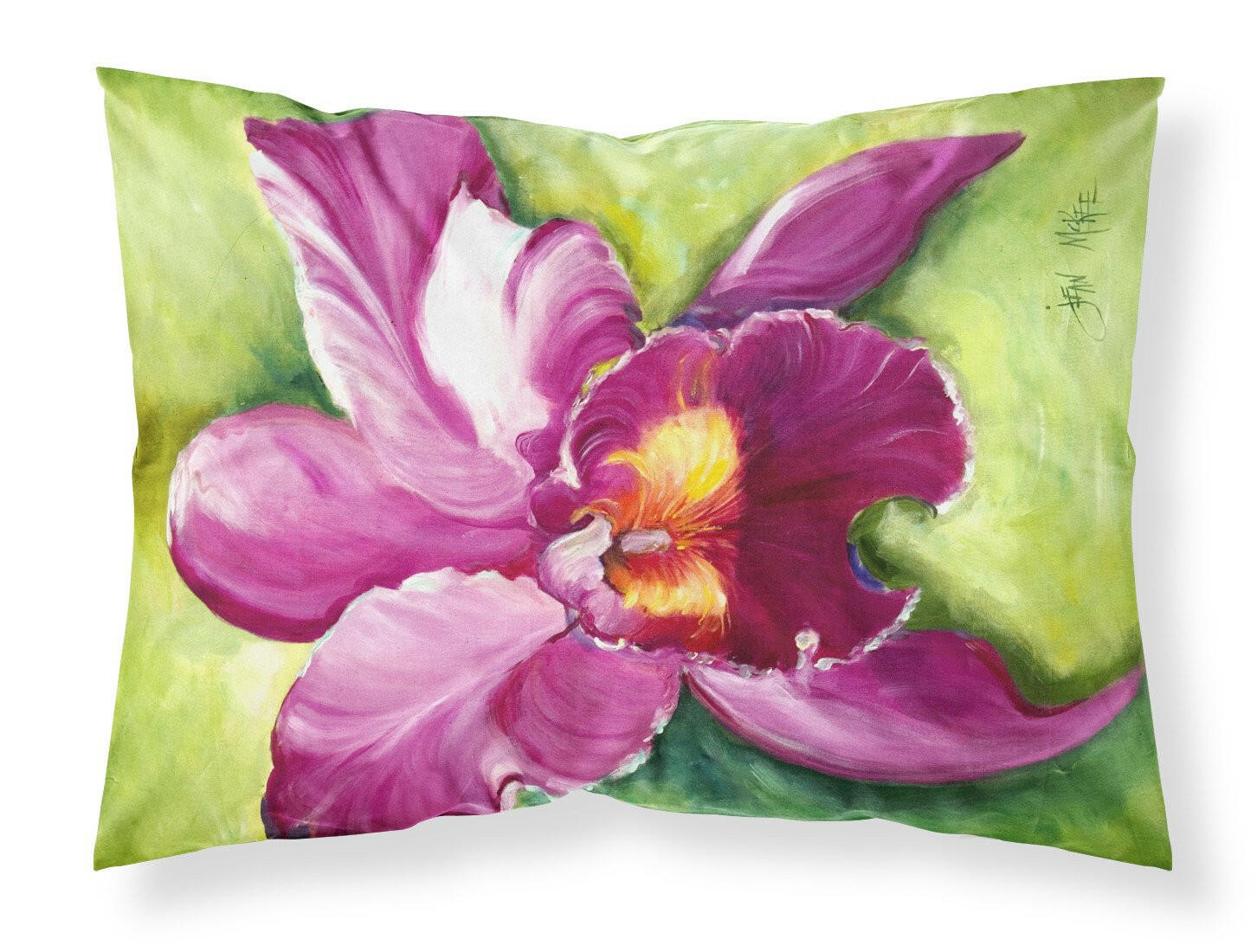 Orchid Standard Pillowcase Lightweight Super Soft Easy Care Decorative Artwork Pillowcase, Standard