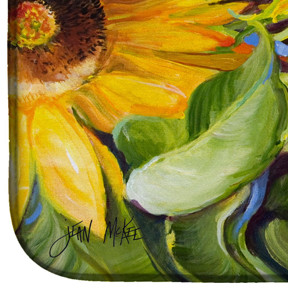 Sunflowers Dish Drying Mat Absorbent Dish Drying Mat Pad for Kitchen Counter Dish Drainer Mat for Countertop, 14 x 21", Multicolor