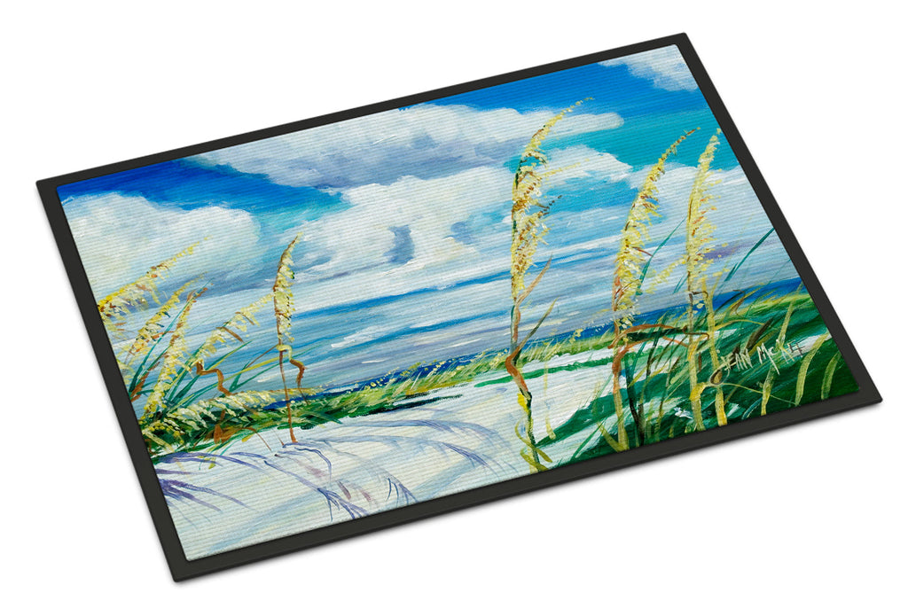Sea Oats Doormat Indoor Outdoor 24H X 36W Front Door Mat Rugs for Entryway, Non Slip Washable Low Pile,