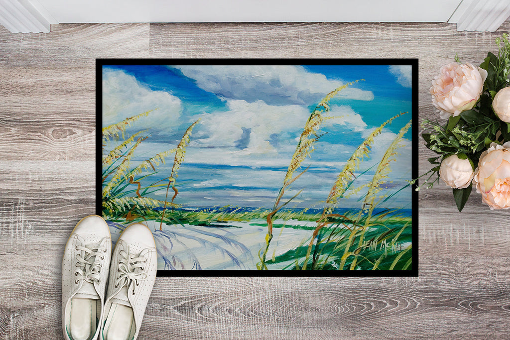 Sea Oats Doormat Indoor Outdoor 24H X 36W Front Door Mat Rugs for Entryway, Non Slip Washable Low Pile,