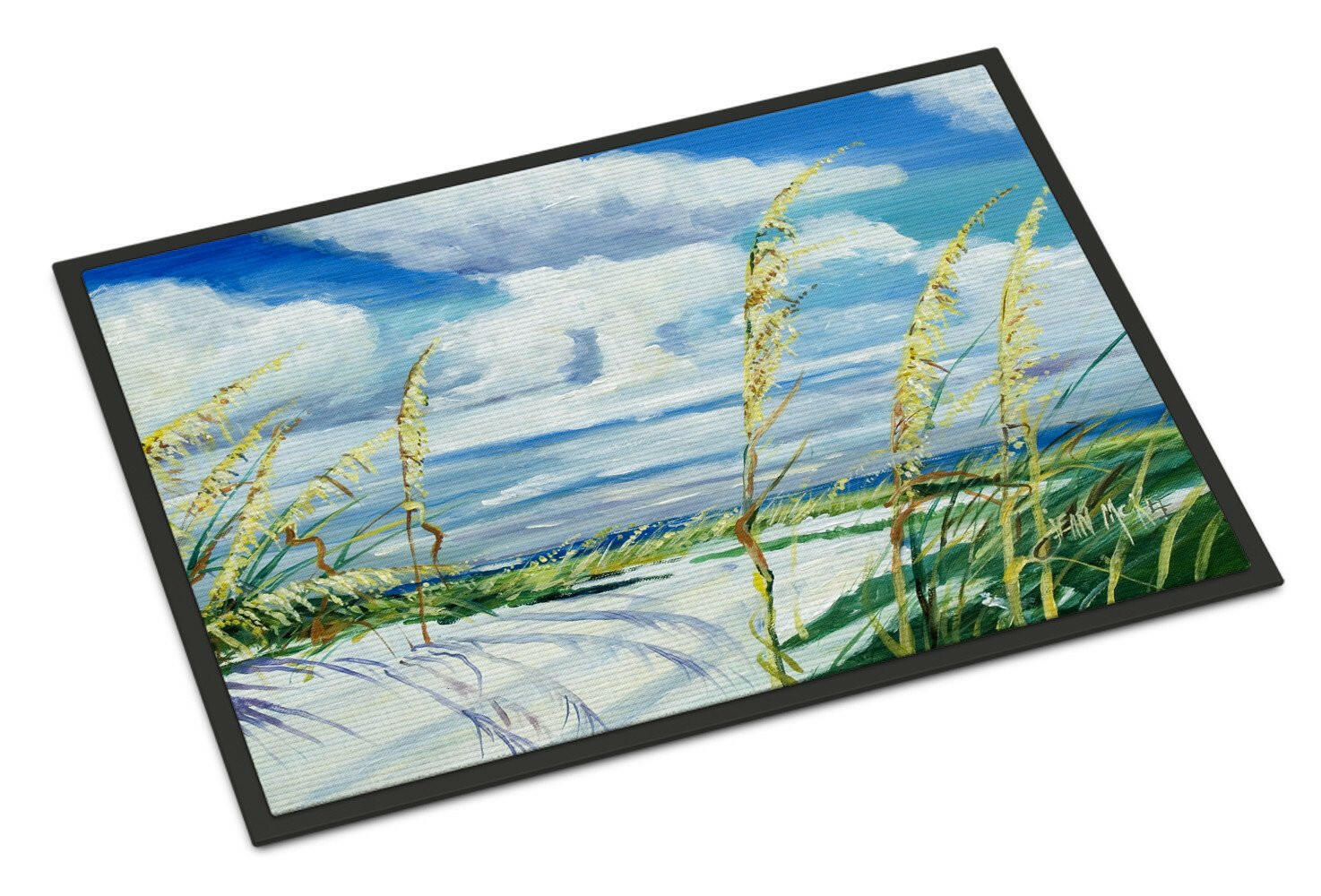 Sea Oats Doormat Indoor Outdoor 18H X 27W Front Door Mat Rugs for Entryway, Non Slip Washable