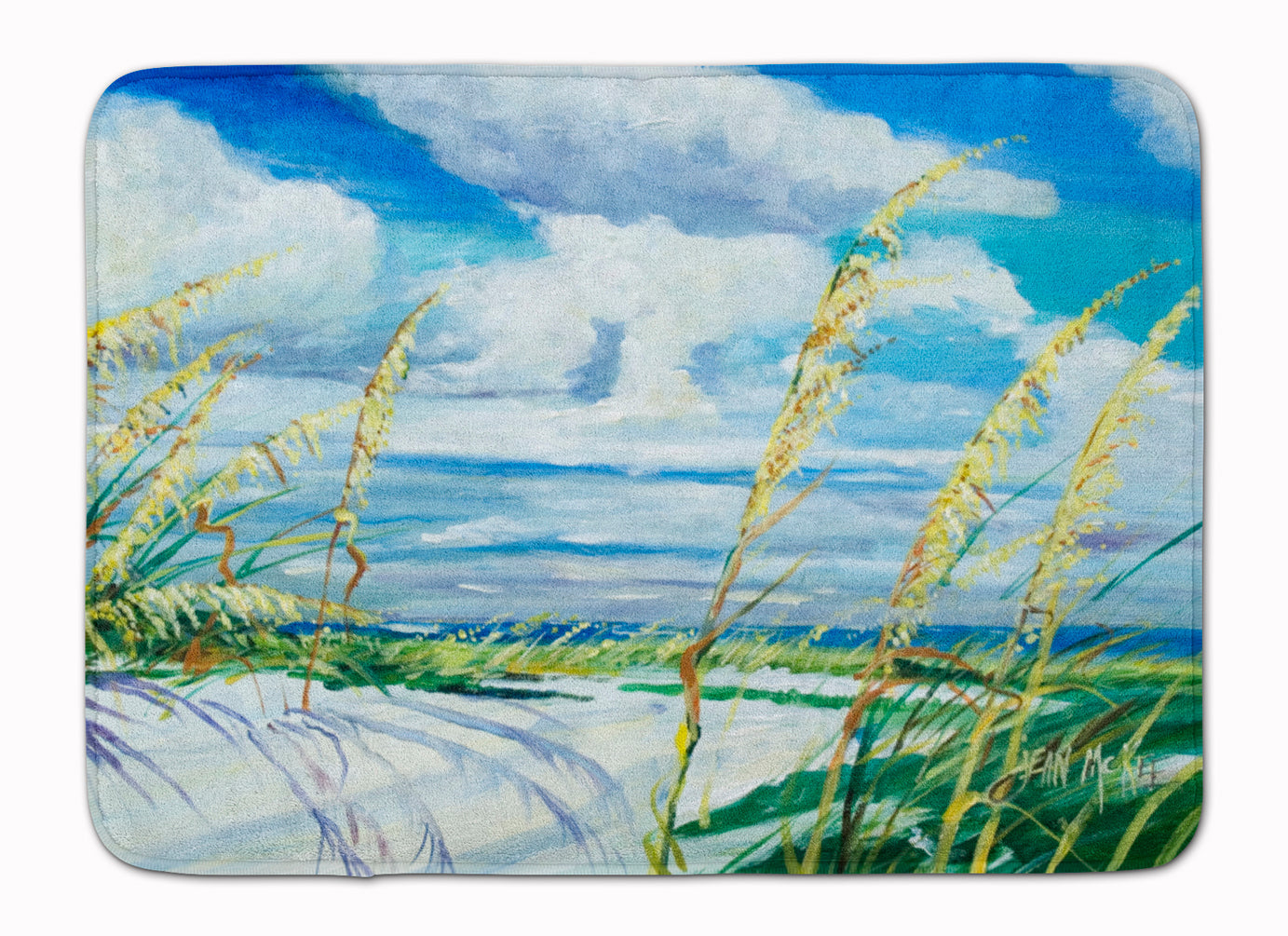Sea Oats Memory Foam Kitchen Mat Machine Washable Anti-Fatigue Cushion Comfort Bath or Kitchen Rug