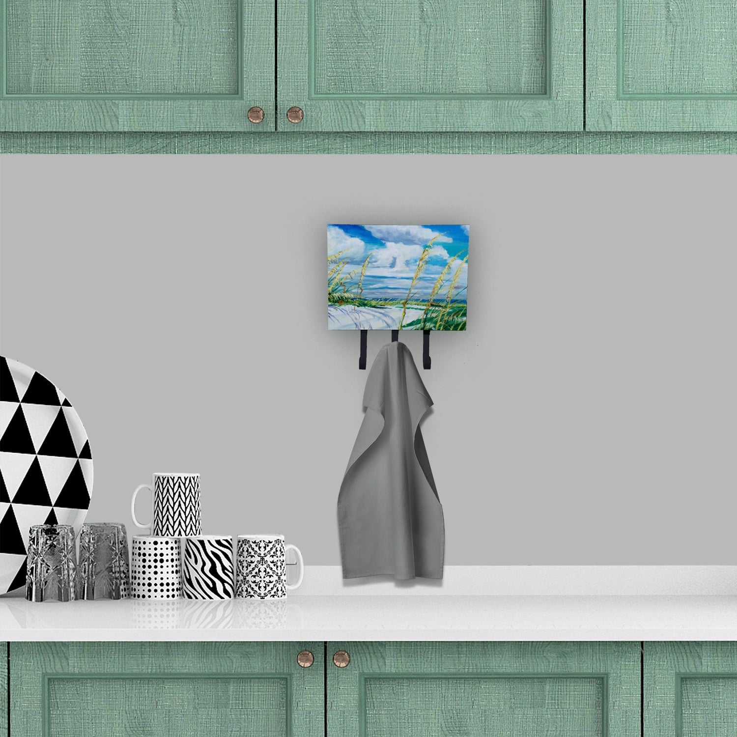 Sea Oats Leash or Key Holder Wall Hooks, Coat Rack Wall Mount, for Hanging Keys, Towels, Aprons, Leashes