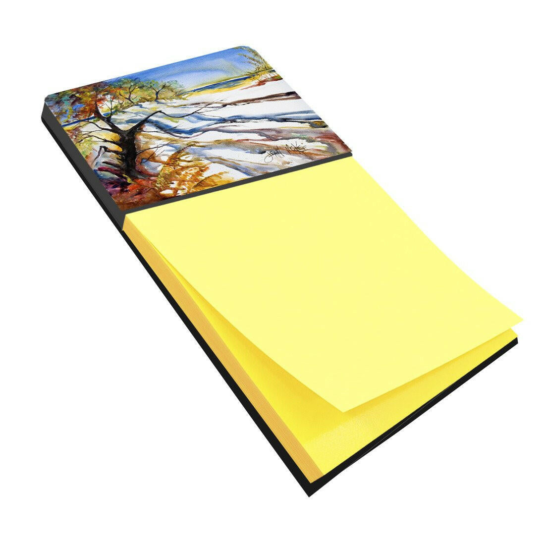Sand Dune Watercolor Sticky Note Holder Refillable Dispenser Desk Accessory 3x3 Pad Gift