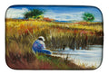 Fisherman on the Bank Dish Drying Mat Absorbent Dish Drying Mat Pad for Kitchen Counter Dish Drainer Mat for Countertop, 14 x 21", Multicolor