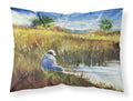 Fisherman on the Bank Standard Pillowcase Lightweight Super Soft Easy Care Decorative Artwork Pillowcase, Standard